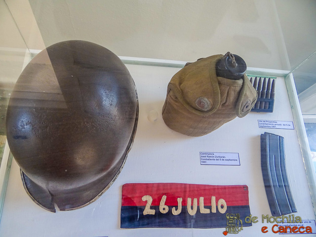 Objetos utilizados por integrantes do Movimento 26 de Julio. Cienfuegos - Cuba-Museo Histórico Naval Nacional - 26 de julio