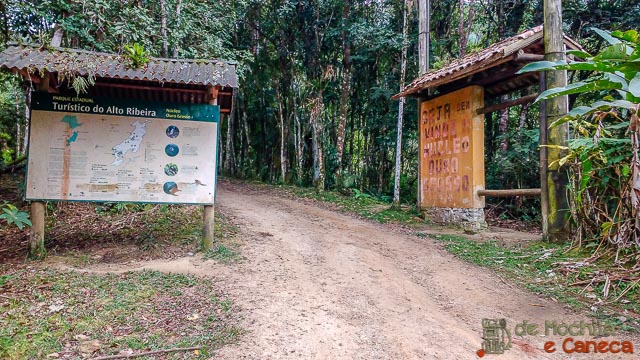 Entrada do Núcleo Ouro Grosso. Núcleo Ouro Grosso - PETAR - Acesso
