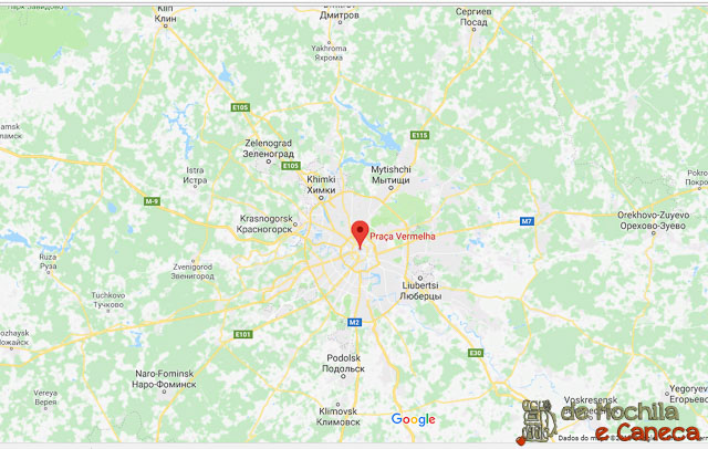 Mapa - Praça Vermelha - Coração da Rússia. Praça Vermelh de Moscou - mapa