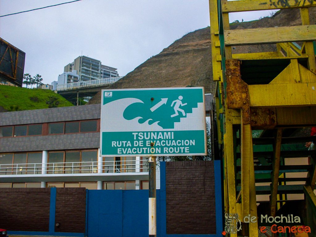 Miraflores - Rota de evacuação de tsunami