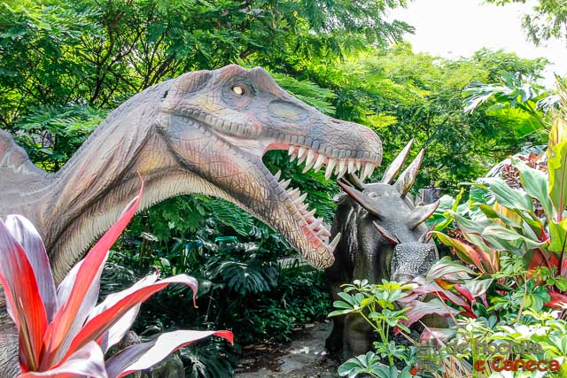Parque dos Dinossauros. Parque Explora em Medellin- Parque dos Dinossauros.