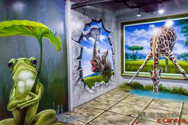 Museu 3d em Ciudad del Este - Pinturas de animais. 