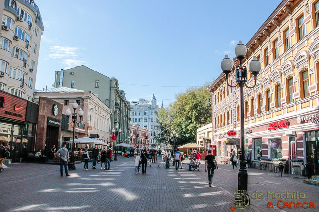 Rua Arbat. 10 lugares imperdíveis em moscou- Rua Arbat.