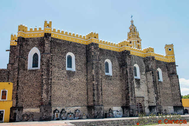 O que fazer em Cholula - Mexico-Convento Franciscano de San Gabriel Arcángel - Lateral. 