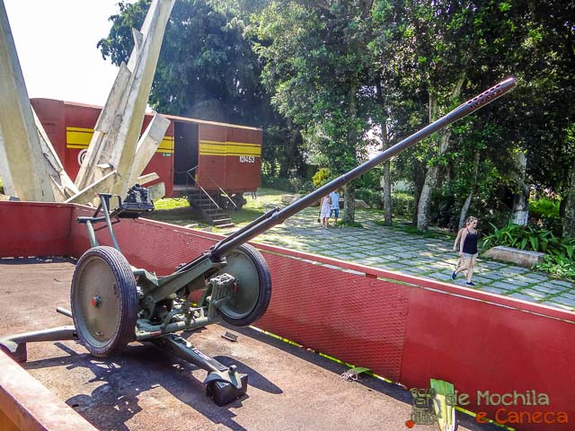 Armamentos que o trem transportava. Santa Clara - Cuba-Trem Blindado.
