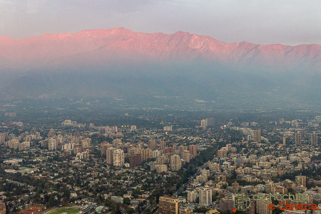Vista parcial das Cordilheiras dos Andes. Cordilheira dos Andes