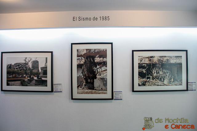 Lembrança do grande terremoto de 1985. Torre Latino americana - Mexico-Terremoto