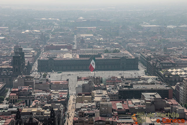 Zócalo da Cidade do México. Torre Latino americana - Mexico-Zócalo