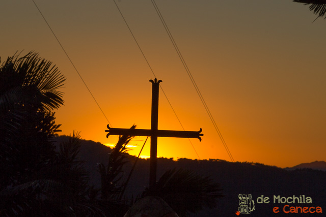 Pôr do sol a partir do Morro da Cruz. 
