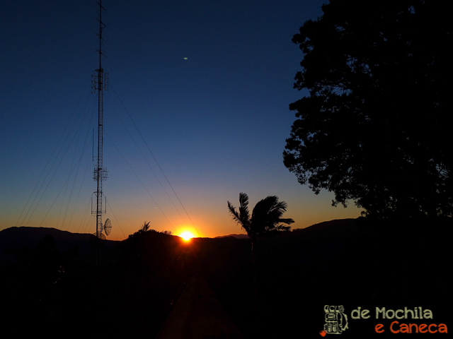 Pôr do sol a partir do Morro da Cruz. 